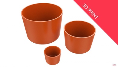 vazo bitki 02 3 farklı boyutlarda boyutları ev eşyaları hediye detay iç pot decotation mimari baskı 3d yazdırılabilir geleneksel 3d print model - Mito3D