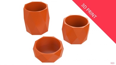 vaso pianta 05 3 diverse dimensioni il la diversi prodotti per casa regalo dettaglio interni pot decorazione architettonici di stampa 3d stampabili tradizionale 3d-stampa geometrica 3d print model - Mito3D