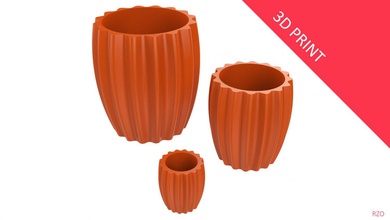vaso pianta 07 3 diverse dimensioni il la diversi prodotti per casa regalo dettaglio interni pot decorazione architettonici di stampa La 3d stampabili 3d-stampa stampabile tradizionale 3d print model - Mito3D
