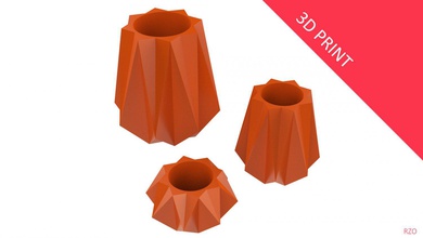 vaso pianta 11 3 diverse dimensioni il la diversi prodotti per casa dettaglio interni pot decorazione architettonici di stampa La 3d 3d-stampa stampabili stampabile geometrica design 3d print model - Mito3D
