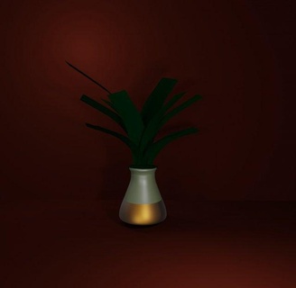 vase plant home decor homedecoration housedecor decoration stylised livingroom-decor 3dvisualization 3dmodelling flowerpot gold blender 3dmodelvase 3d print model - Mito3D