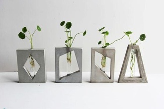 vase plants plant concrete tube 3d print model - Mito3D
