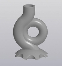 vase snail gardener indoor flower bowl bouquet houseware 3d print model - Mito3D