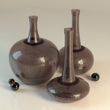 vases decor black free projects 3d max 3d print model - Mito3D