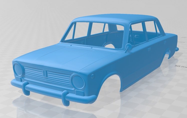 vaz lada 2101 1970 imprimible cuerpo coche vehiculo 3d impresión modelo in automotor 3dexport espacio scalextric rc miniz tamiya pasatiempo micro 3D print model - Mito3D