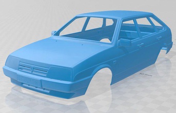 vaz lada 2109 1987 stampabile corpo macchina 3d stampa modello in settore automobilistico 3dexport fessura scalextric tamiya rc miniz passatempo micro 3d print model - Mito3D
