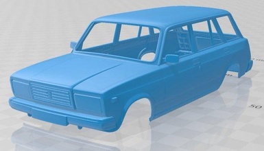 vaz lada zhiguli 21041 - 2006 printable body car 3d print model in automotive 3dexport slot scalextric tamiya rc miniz hobby micro 3d print model - Mito3D
