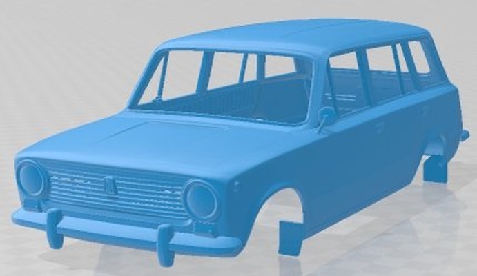 vaz zhiguli 2102 1971 imprimível corpo carro 3d impressão modelo in automotivo 3dexport rc miniz fenda escalextrico tamiya passatempo micro diecast 3d print model - Mito3D