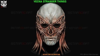 vecna mask - stranger cosplay accessories halloween toys helmet strangerthings netflix games 3d print model - Mito3D