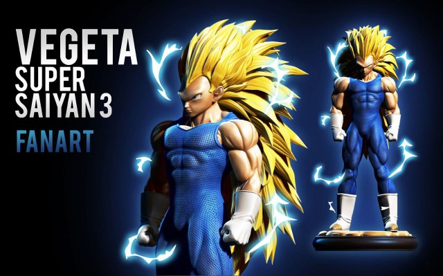 vegeta figura stampabile drago palla 3d stampa modello in uomo 3dexport goku dragon ball print model diorama anime dragonballz 3D print model - Mito3D