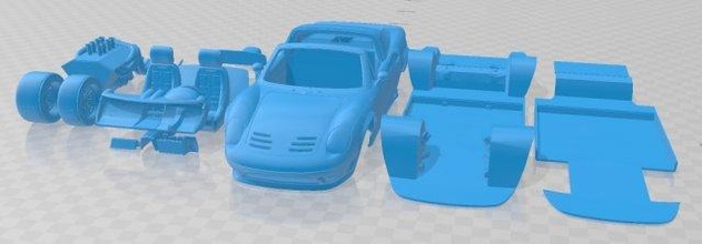 rápido gts 8 imprimible coche vehiculo espacio scalextric Tamiya rc miniz pasatiempo micro 3d print model - Mito3D
