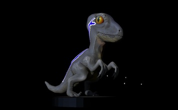 velociraptor mavi 3d yazdır model in hayvanlar 3dexport dinozor hayvan 3dmodel 3d print model - Mito3D
