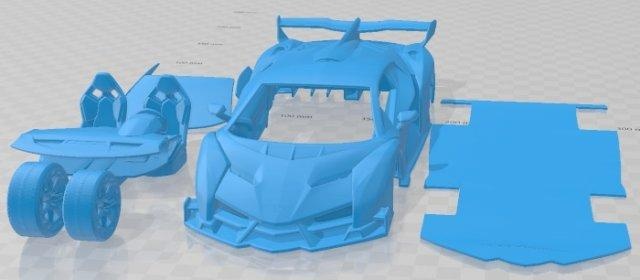 veneno 2013 imprimible coche vehiculo automotor espacio scalextric Tamiya rc miniz pasatiempo micro 3d print model - Mito3D