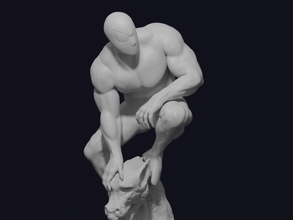 veneno simbionte spider man 2 estilo maravilla figura estatua diseño araña hombre súper héroe anti negro cómic libro dc Arte esculturas 3d print model - Mito3D