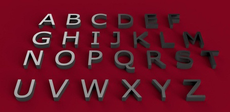 verdana yazı tipi büyük harf küçük 3d harfler stl dosya yazdır model in 3dexport alfabe mektup tip metin yazmak dil tipleri dekorasyonlar gadget 3dmodel 3dprint 3d print model - Mito3D