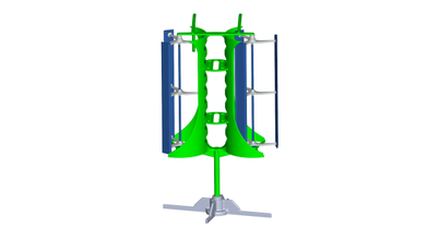 verticale asse vento turbina 3d modello in 3dexport 3d print model - Mito3D