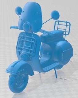 vespa 5 imprimable moto automobile loisir micro échelle bicyclette scooter 3d print model - Mito3D