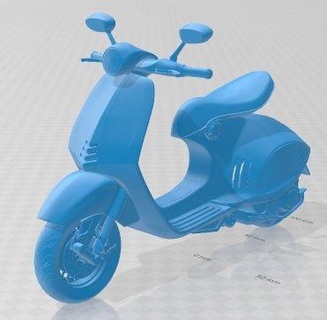 vespa 946 imprimible automotor pasatiempo micro escala bicicleta motocicleta moto scooter 3d print model - Mito3D