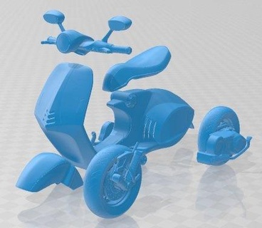 vespa 946 imprimable moto automobile loisir micro échelle bicyclette 3d print model - Mito3D