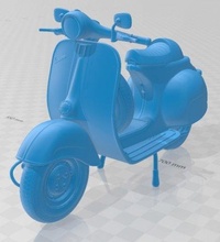 vespa cafe racer printable motorcycle 3d print model in automotive 3dexport hobby micro scale 3d print model - Mito3D