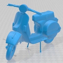 vespa p200e druckbar 3d drucken modell automobil 3dexport motorrad hobby mikro rahmen fahrrad moto 3d print model - Mito3D