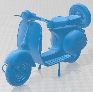 vespa vnb 125 1964 imprimible moto automotor pasatiempo micro escala bicicleta motocicleta 3d print model - Mito3D