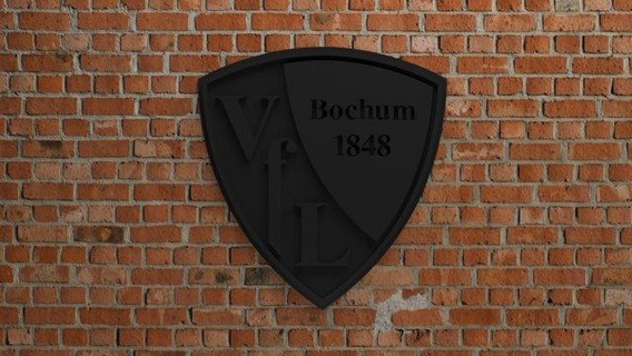 vfl Bochum 1848 logo segni loghi calcio obbiettivo squadra Germania Europa 3d print model - Mito3D