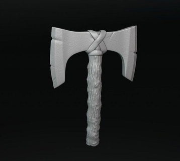 viking axe 3 toys valhalla war weapon mythology fantasy sculpture barbarian sword knife blade dwarf warrior knight steel iron tabletop ancient throw 3d print model - Mito3D