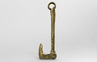 viking axe pendant jewelry jewel celtic 3d print model - Mito3D