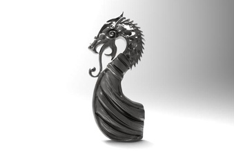 viking dragon pendentif bijoux bijou médiéval fantaisie 3d print model - Mito3D