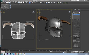 viking helmet-3d print model helmet vikinghelmet norman warrior knight printready battle protection vikings 3d print model - Mito3D