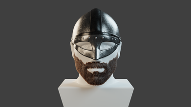 viking helmet free 3d model in 3dexport vikinghelmet medievalhelmet medieval blender3d blender-file blend fbx obj stl 3dprint 3dmax 3dsmax models 3d print model - Mito3D