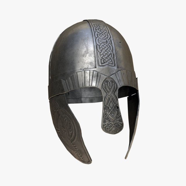 viking helmet pbr low-poly 3d model in 3dexport armor armour norse norman helm poly game ready metal scandinavian medieval asset military challenger 3D print model - Mito3D