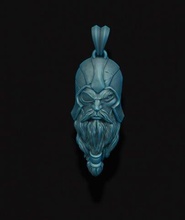 viking odin tête pendentif Dieu mythologie bijoux père guerrier scandinave celtique nordique bijou Thor tor Loki vengeurs talisman norrois barbe 3d print model - Mito3D