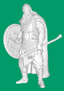 viking padded warrior man 3d print model - Mito3D