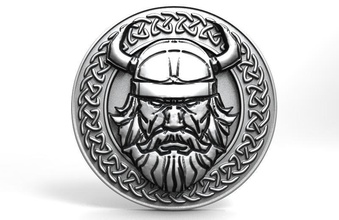 viking pendentif médiéval guerrier bijoux 3d print model - Mito3D