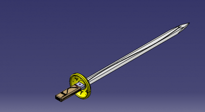 viking épée 3d impression modèle in jeu accessoires 3dexport 2d sword goujat épées épéiste 3d print model - Mito3D