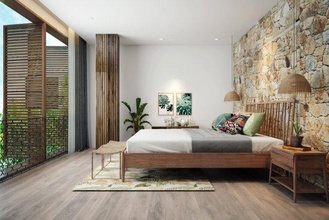 villa yatak odası tropikal bedroom milimal modern otel residential space dinlenme uyku interior tropical tradition 3d print model - Mito3D