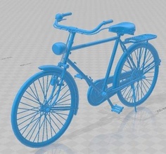 vintage bicycles model 1 printable bicycle hobby micro scale bike 3d print model - Mito3D