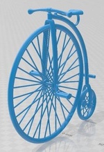 Vintage biciclette modello 2 stampabile bicicletta passatempo micro scala 3d print model - Mito3D