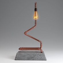 vintage desk lamp 3d model in floor lamps 3dexport lighting light modern copper concrete 3d print model - Mito3D