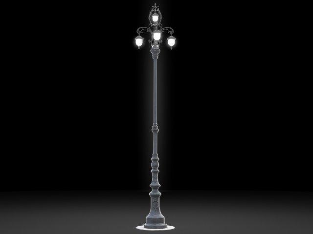 vintage street lamp 3d model in miscellaneous 3dexport lamppost streetlight lantern lighting retro illuminated electricity exterior light road city architecture energy chandelier lowpoly power 3D print model - Mito3D