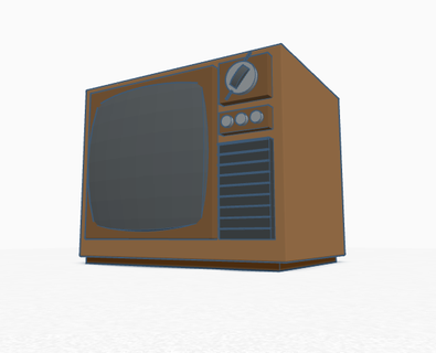 Vintage tv mobilia retrò televisione arredamento 3dprint 3d print model - Mito3D