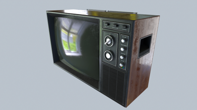 vintagetv 3d modell tv 3dexport fernsehen retro bildschirm fernseher jahrgang pbr einheit unwirklich elektronik video fernsehgerät alt 3d print model - Mito3D