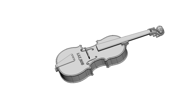 violin instrument model 3D print model - Mito3D