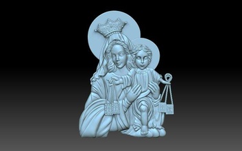 virgin jesus virgin catholic catholicism christian cnc art bas-relief lutheran jesus mary figurine