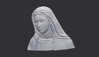 bakire Mary aziz Maria dini bas Rahatlama heykel Tanrı isa kolye tanrıça anne yılan takı mücevher dindar kolyeler 3d print model - Mito3D