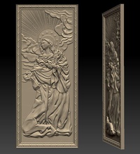 vierge marie soulagement icône 2017 3d impression modèle in sculpture 3dexport art religion saint maria bas relief dieu jésus déesse mère 3d print model - Mito3D