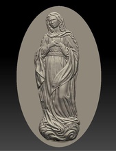 virgin mary 1 - relief icon 2019 3d print model in sculpture 3dexport art religion saint catolic christian maria basrelief god jesus goddes mother 3d print model - Mito3D