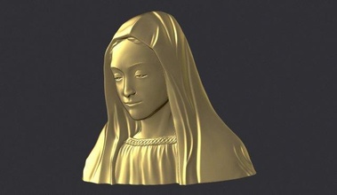 virgin mary 2 saint maria religious relief statue god jesus pendant goddess sculpture mother snake jewelry jewellery religiou necklaces virgin-mary 3d print model - Mito3D